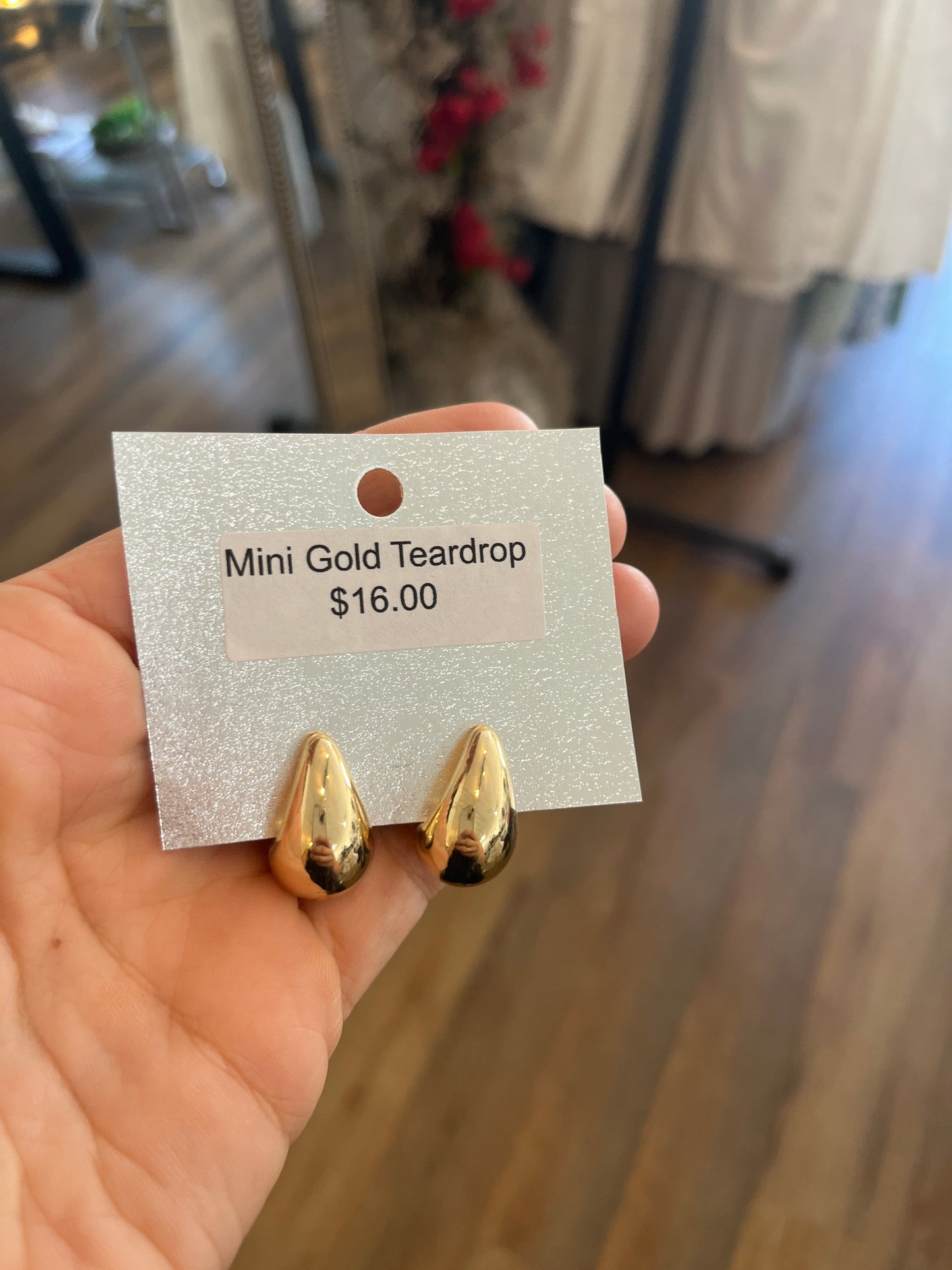 Mini Gold Teardrop