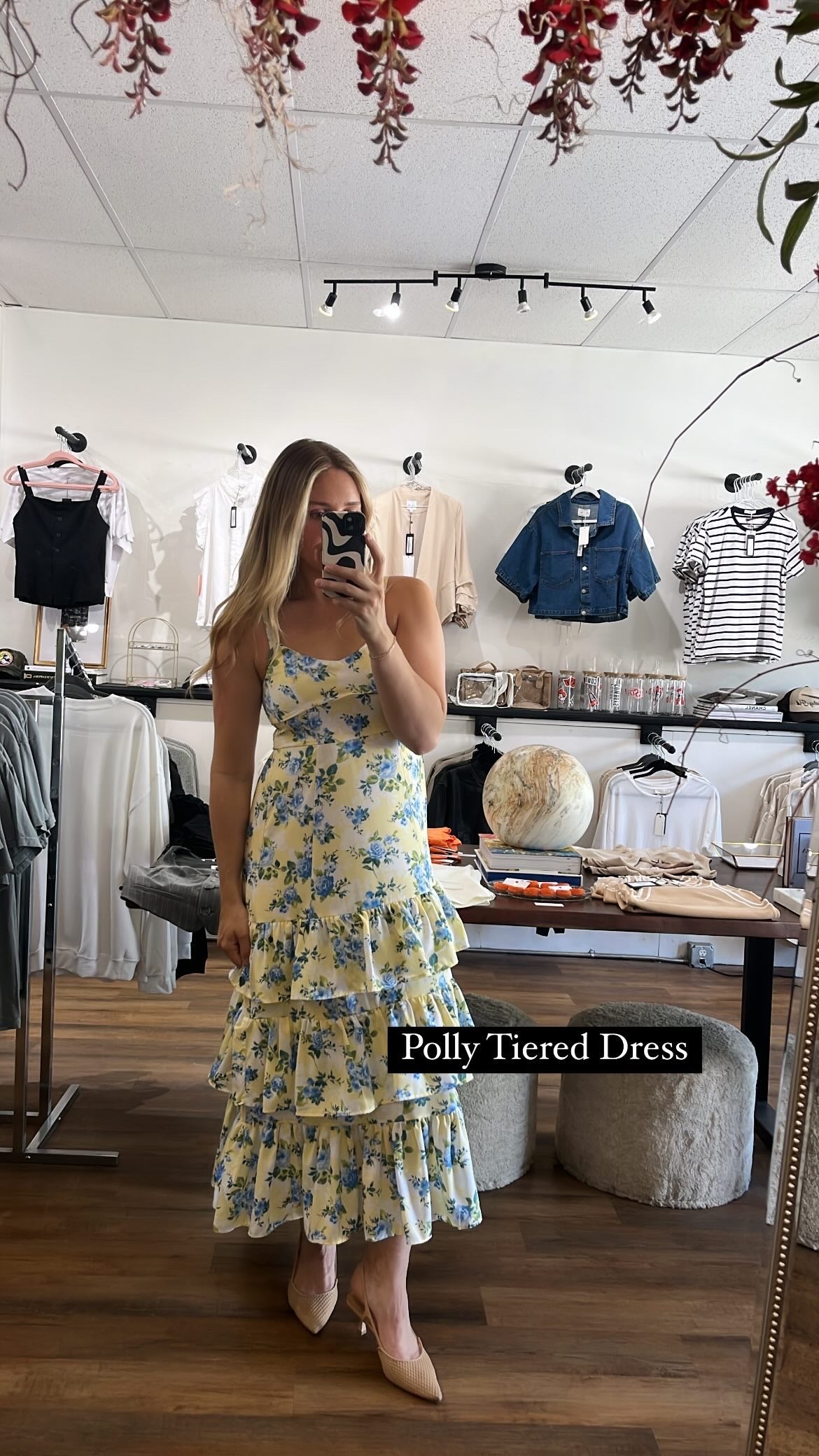 Evie Yellow Tiered Dress