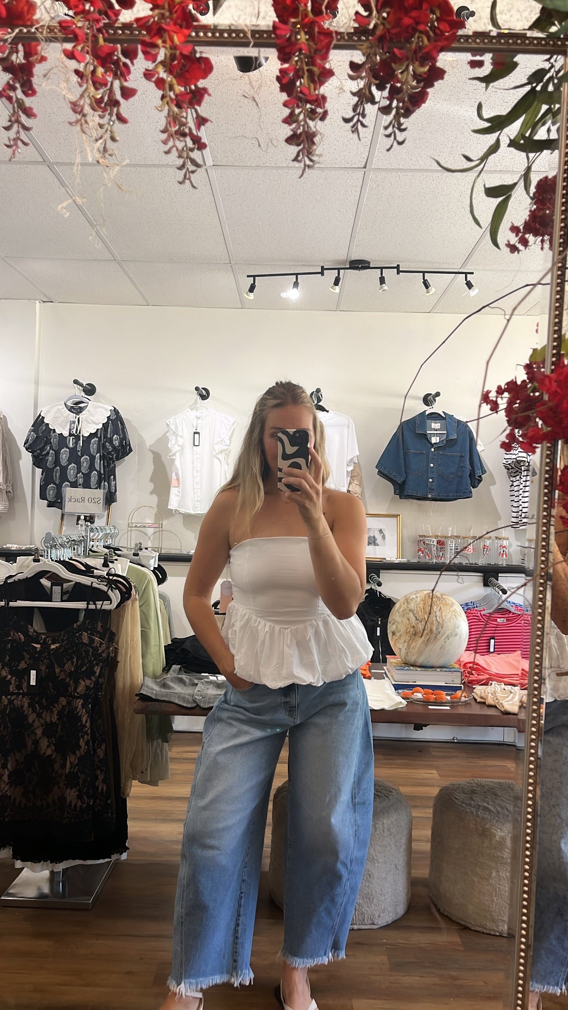 Swan Peplum Top