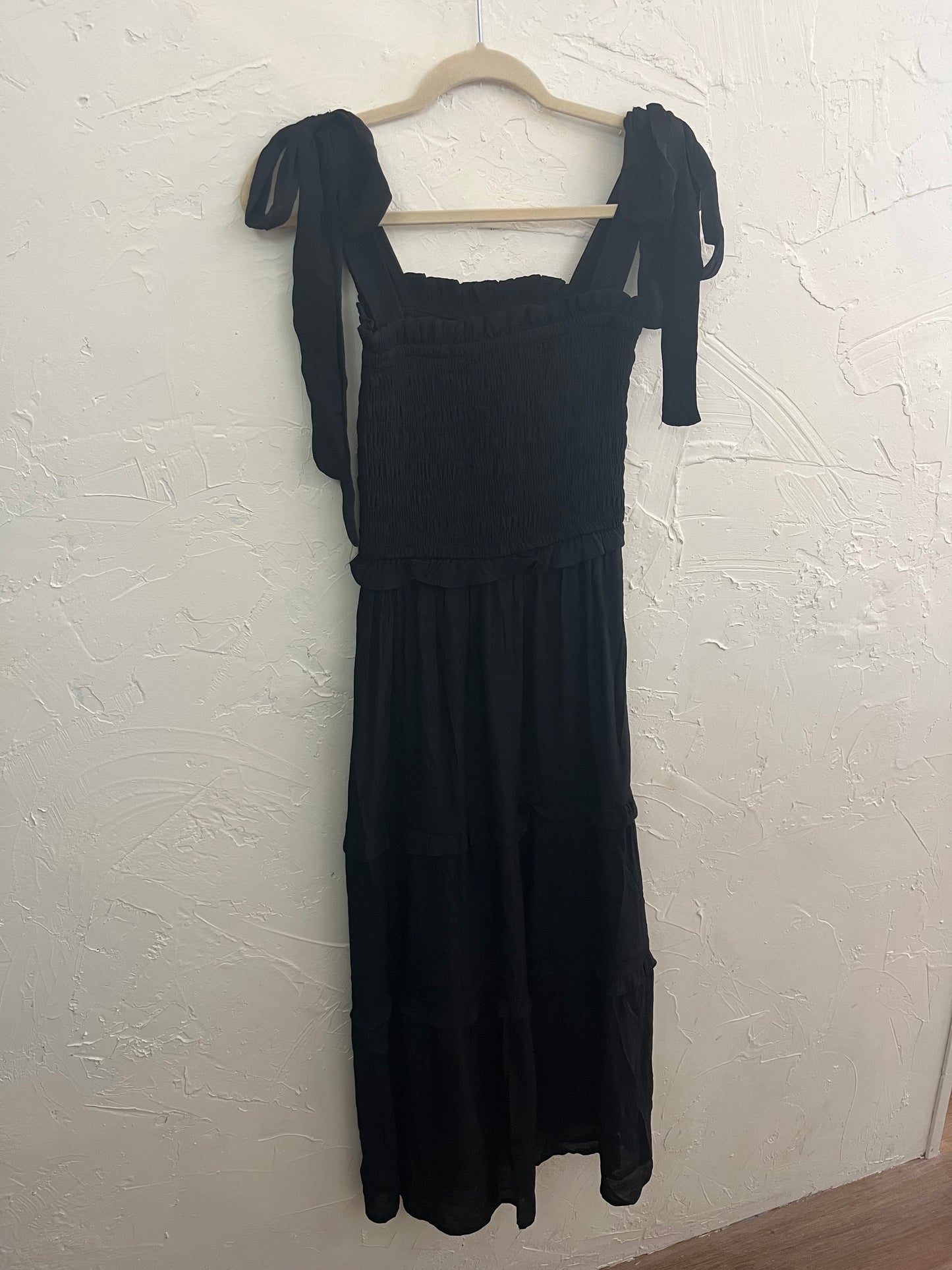 Kate Smocked Dress in Black