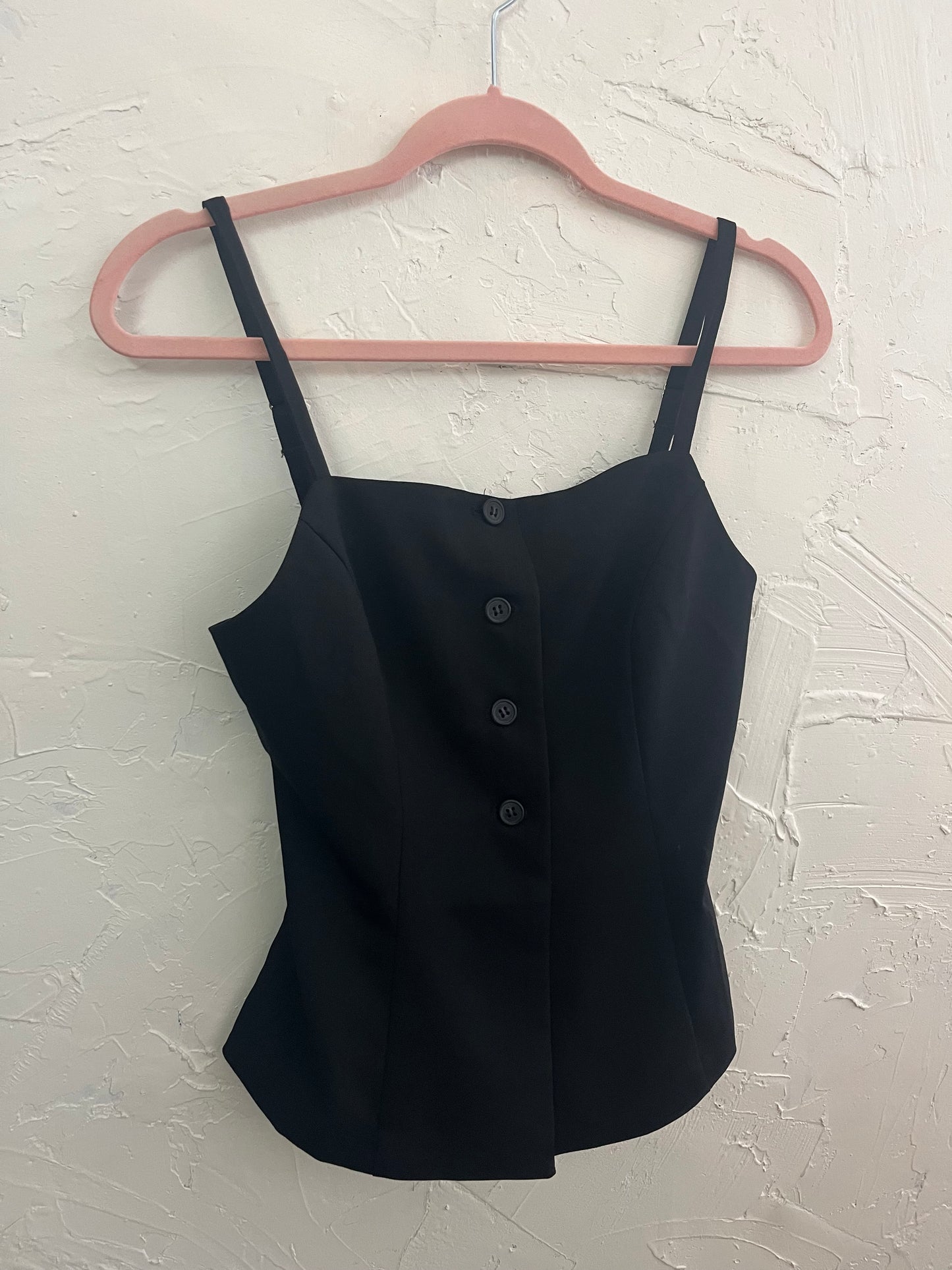 Megan Black Button Up