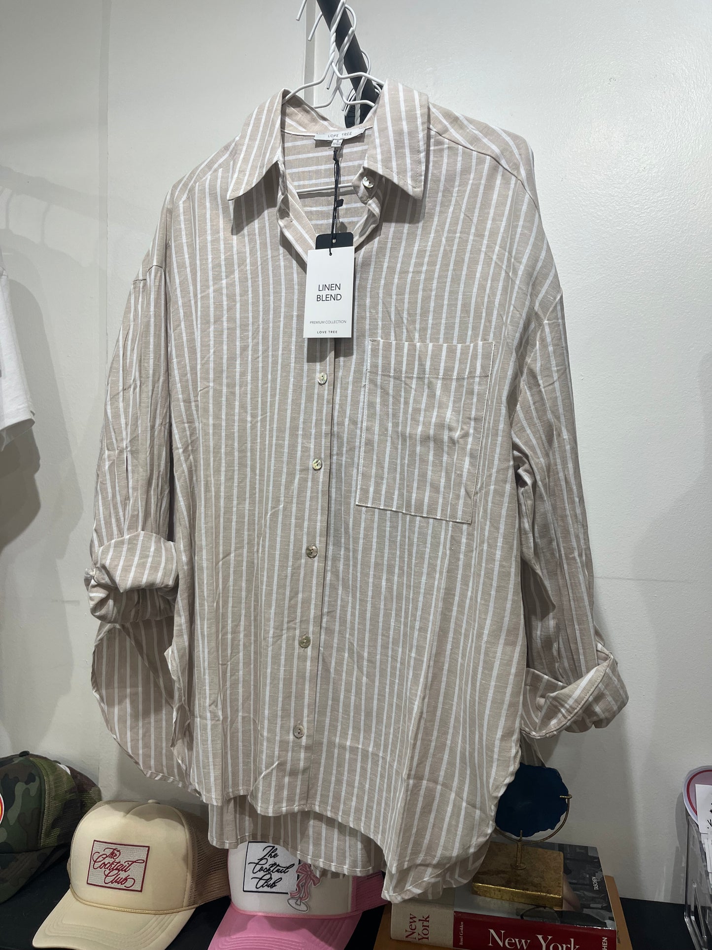 Khaki Linen Long Sleeve