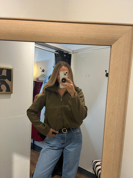 Olive Collared Jacket
