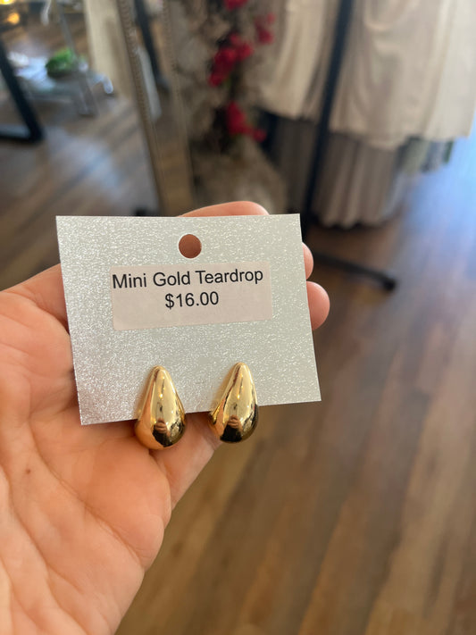 Mini Gold Teardrop
