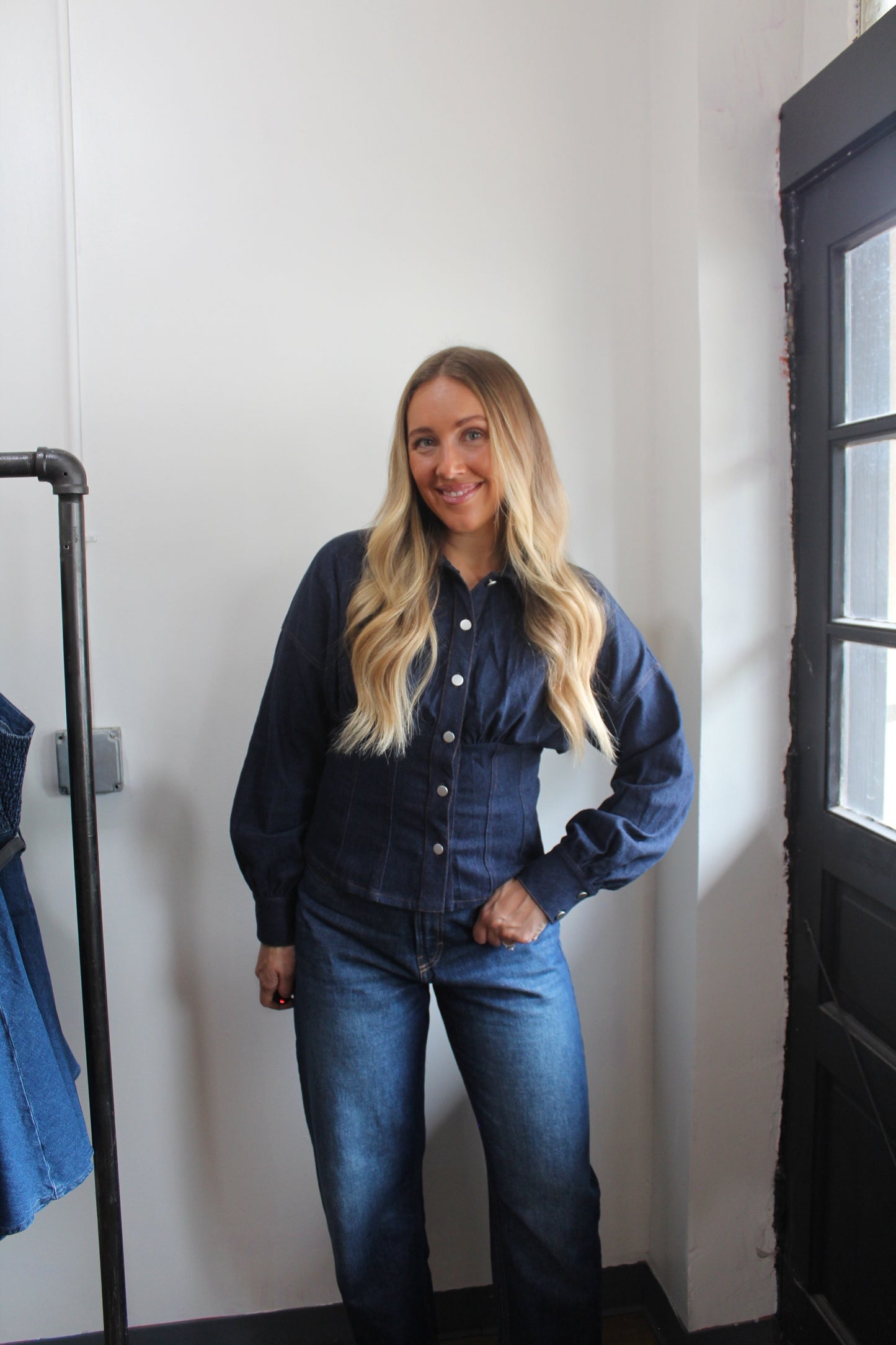 Lauren Dark Denim Button Down