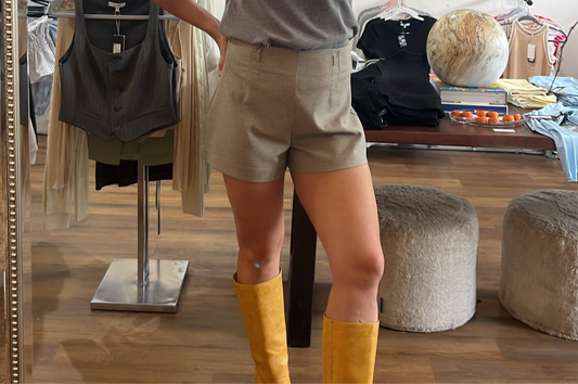 Plaid High Waist Shorts