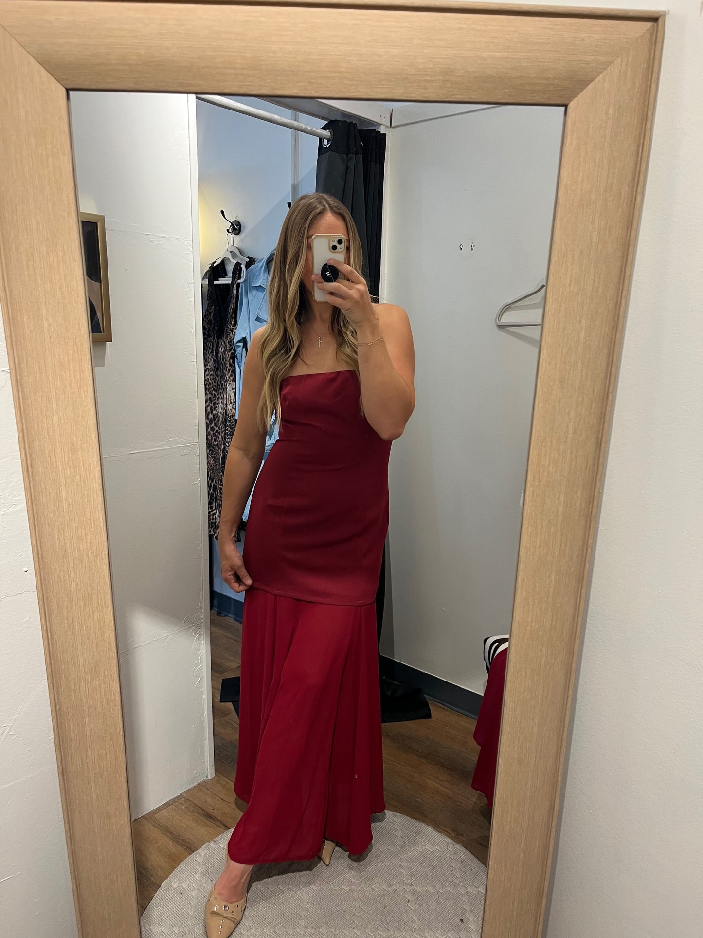 Chiffon Contrast Maxi Dress