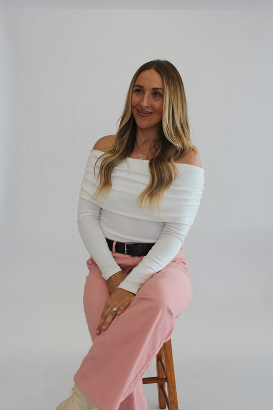 White Off The Shoulder Top
