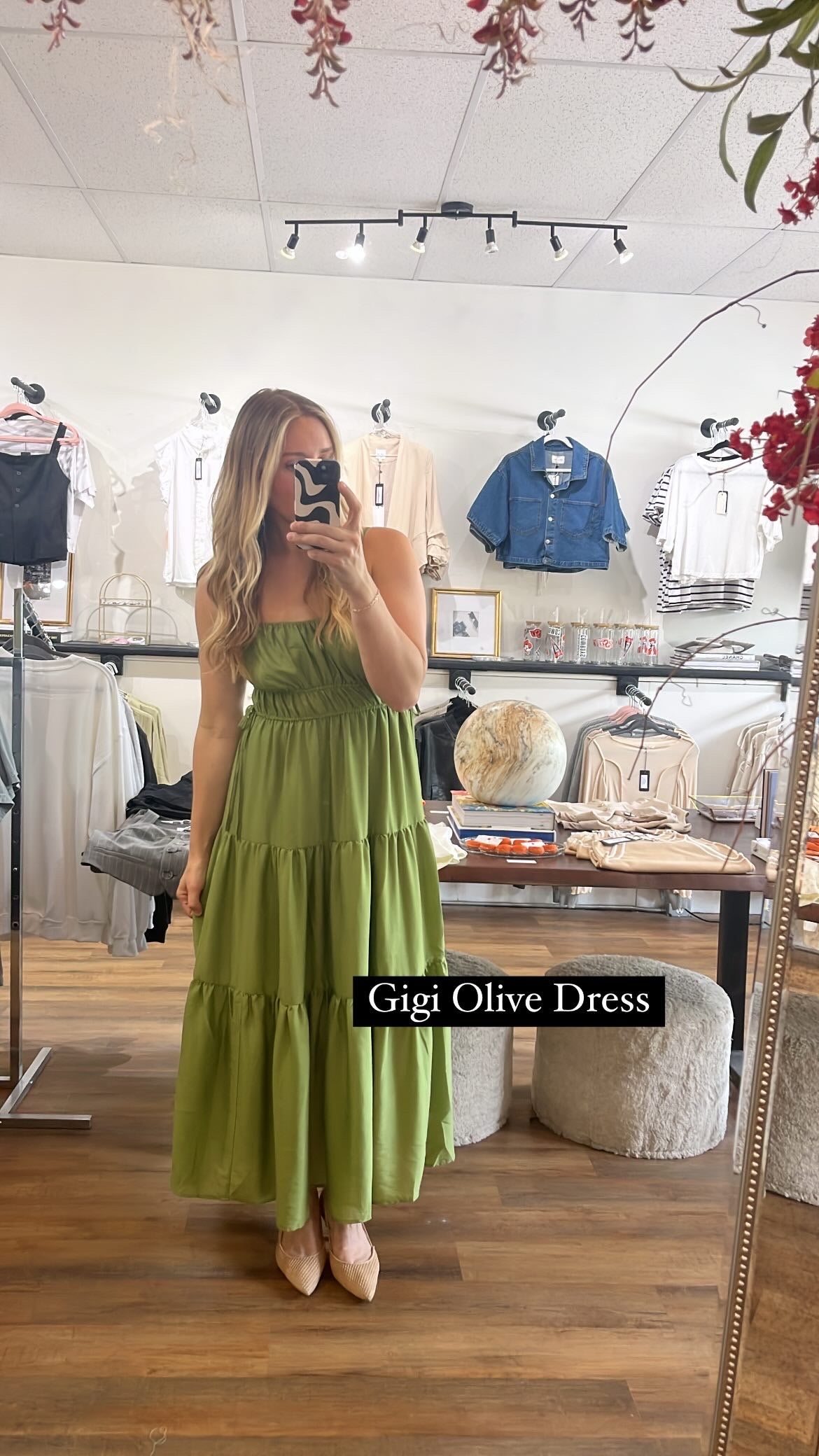 Gigi Olive Dress