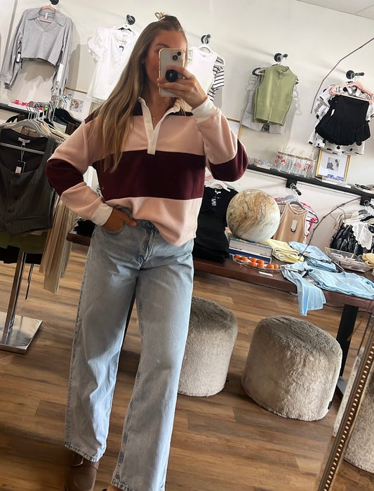 Fleece Polo Top