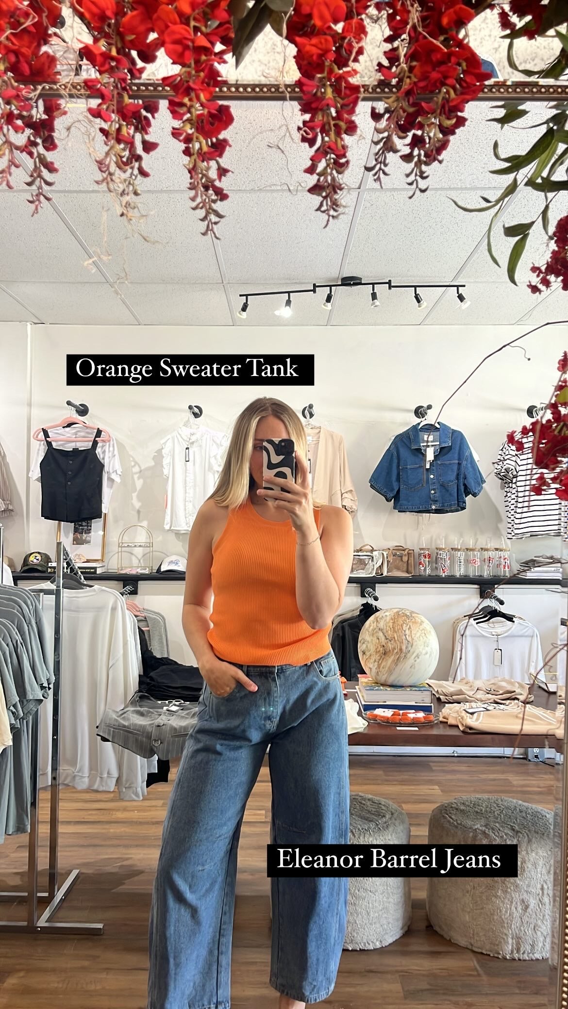 Orange Sweater Tank
