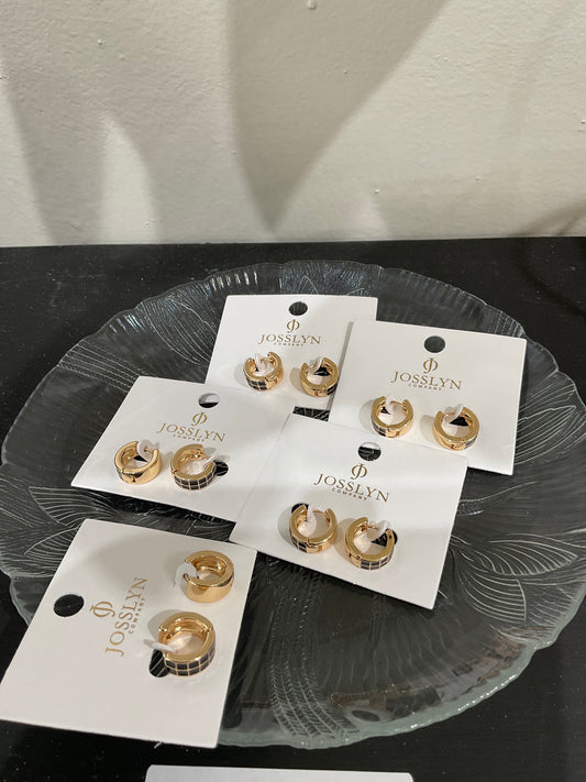 Checker Huggie Earring