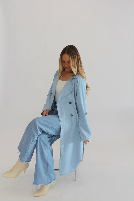 Denim Trench Coat