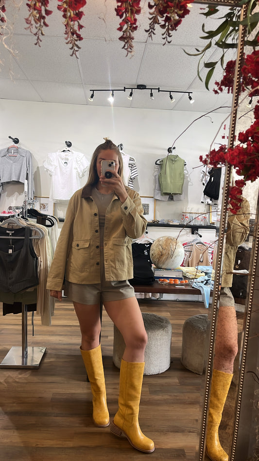 Khaki Cowgirl Barn Jacket