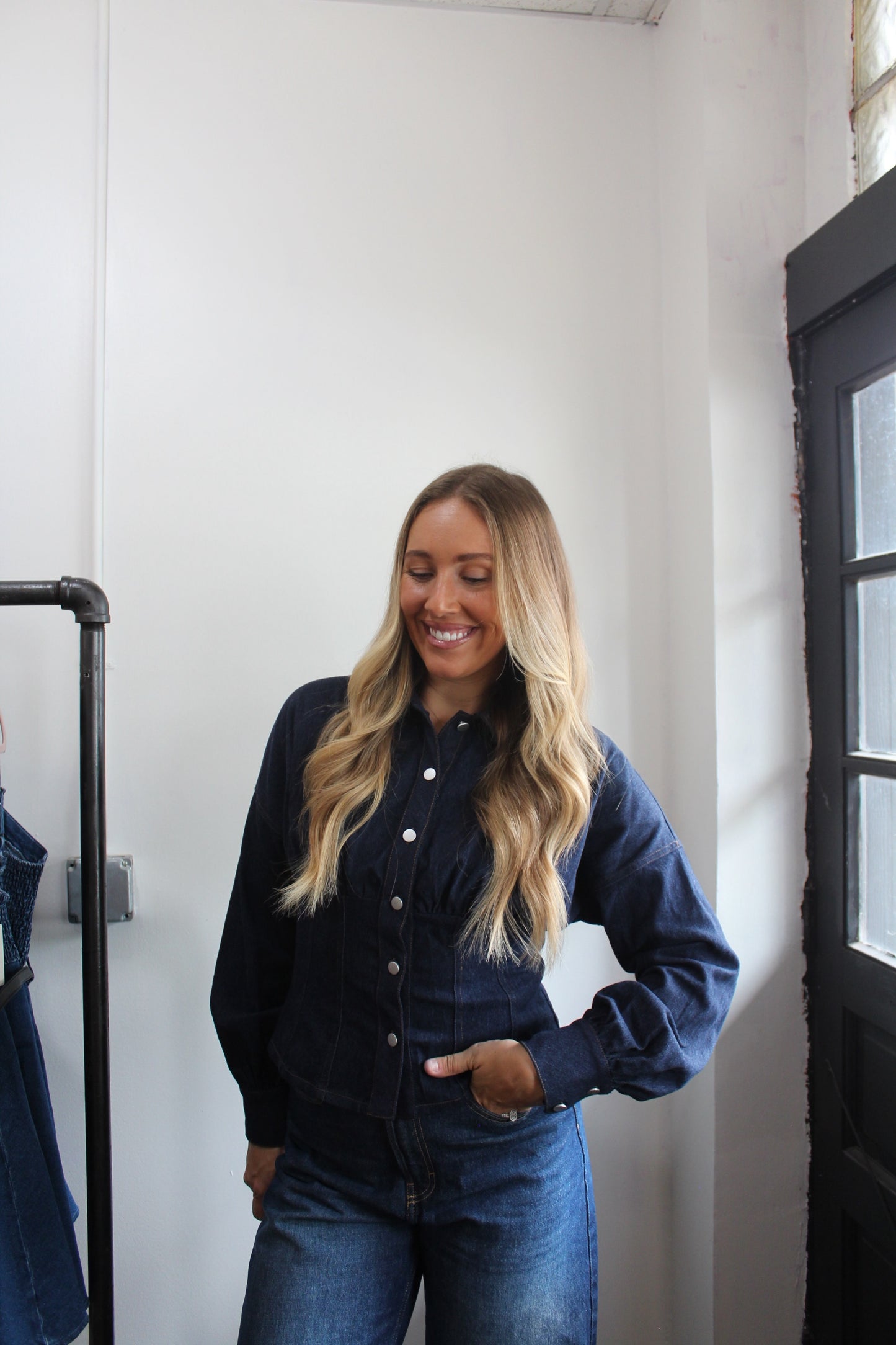 Lauren Dark Denim Button Down
