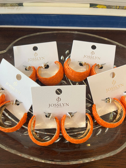 Orange Rafia Hoop