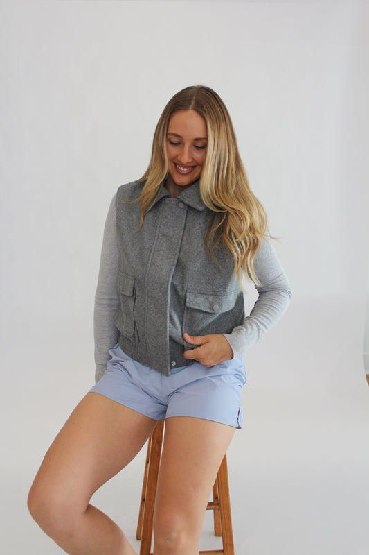 Grey Wool Vest