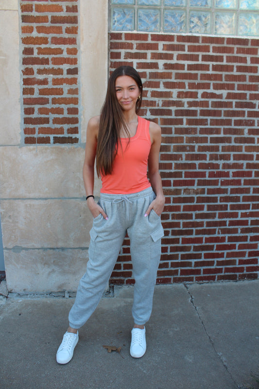 Grey Cargo Sweats